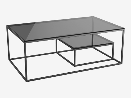 COFFEE TABLE JULIA ETAGERE GRIS FUME
